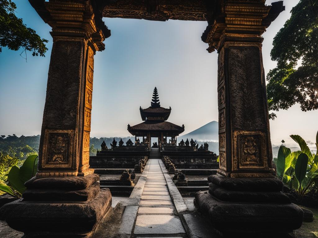 Blick auf das Himmelstor Lempuyang-Tempel