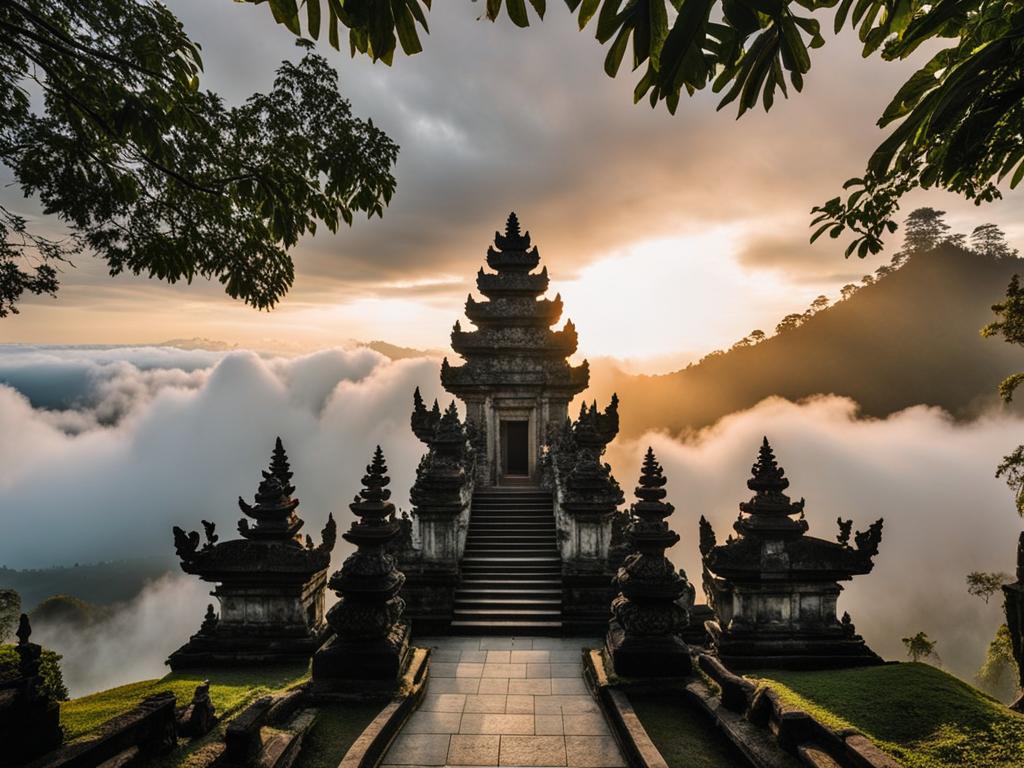 Blick durch das Tor des Himmels im Lempuyang Tempel