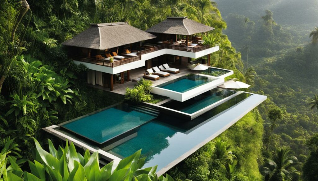 Mehrfach ausgezeichneter Infinity Pool im Hanging Gardens Resort, Bali