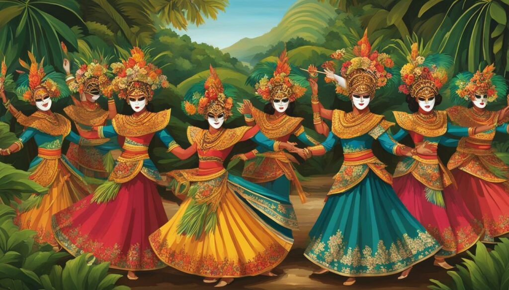 Traditioneller Tari Topeng Tanz